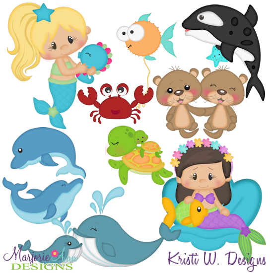 Ocean Friends SVG Cutting Files Includes Clipart - Click Image to Close